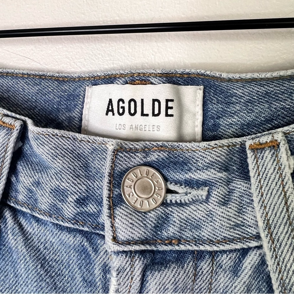 AGOLDE Riley High Rise Straight Crop Distressed Jeans - Picture 8 of 16